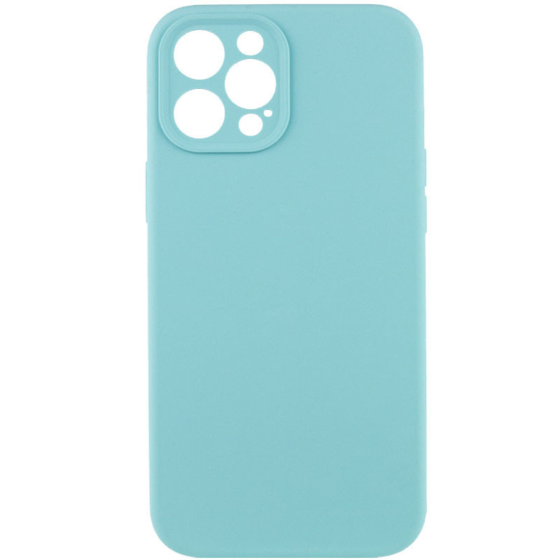 Чохол Silicone Case Full Camera Protective (AA) NO LOGO на Apple iPhone 12 Pro Max (6.7") (Бірюзовий / Marine Green)