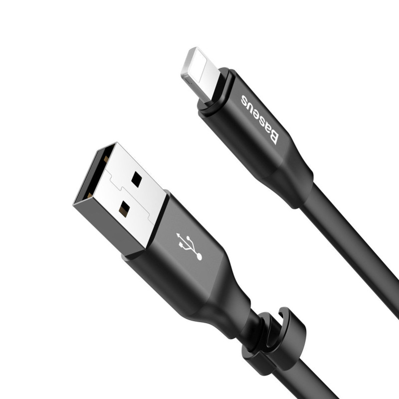 Фото Дата кабель Baseus Nimble Portable USB to Lightning (23см) (CALMBJ-B01) (Черный) в магазине vchehle.ua