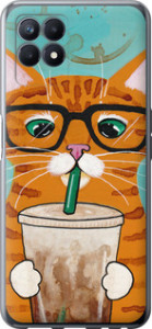 Чехол Зеленоглазый кот в очках для Realme Narzo 50