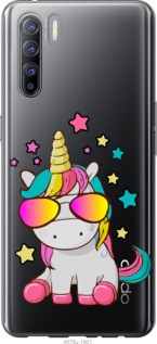 

Чехол Единорог в очках для Oppo A91 1084082