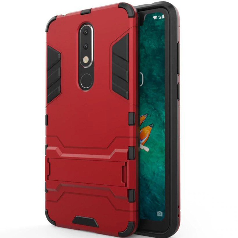 

Ударопрочный чехол-подставка Transformer для Nokia 6.1 Plus (Nokia X6) с мощной защитой корпуса (Красный / Dante Red) 749347