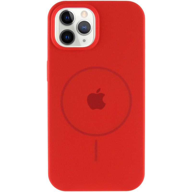 Фото Чехол Silicone Case Full Protective (AA) with Magnetic Safe для Apple iPhone 11 Pro Max (6.5") (Красный / Red) на vchehle.ua