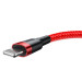Фото Дата кабель Baseus Cafule Lightning Cable 2.4A (1m) (CALKLF-B) (Червоний) в маназині vchehle.ua