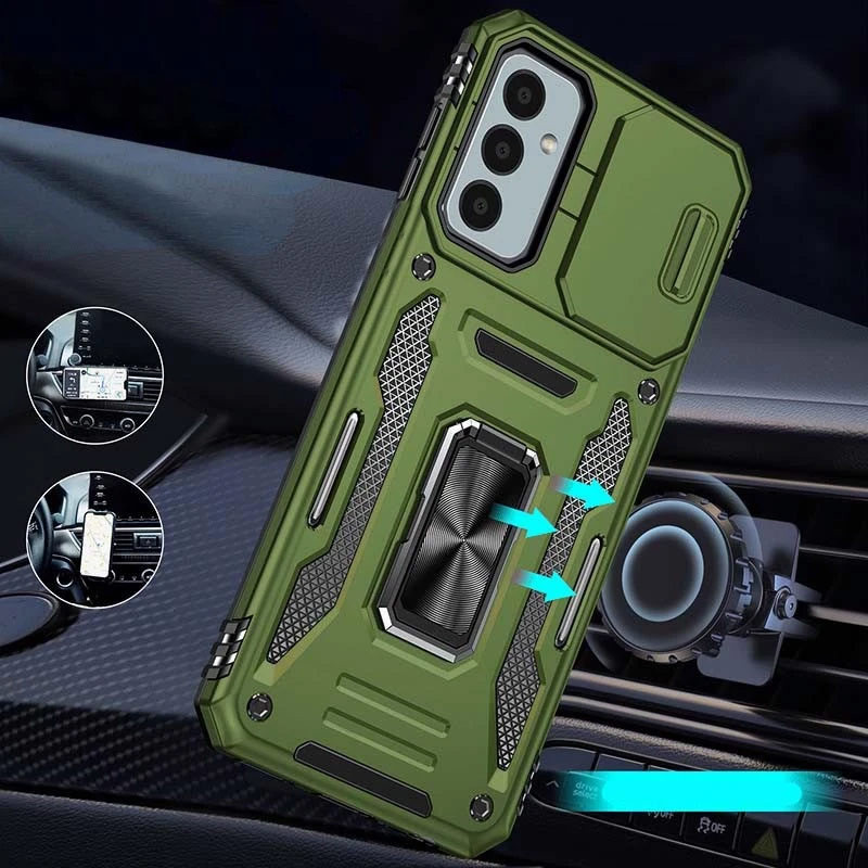 Фото Ударопрочный чехол Camshield Army Ring для Samsung Galaxy A36 5G / A56 5G (Оливковый / Army Green) на vchehle.ua