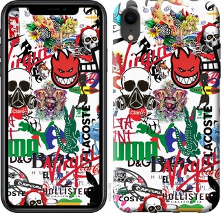 

Чехол Many different logos для iPhone XR 669466