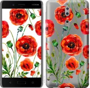 

Чохол Намальовані маки на Nokia 8 744280