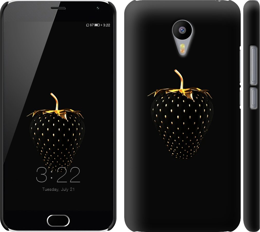 Чехол Черная клубника для Meizu M2 Note