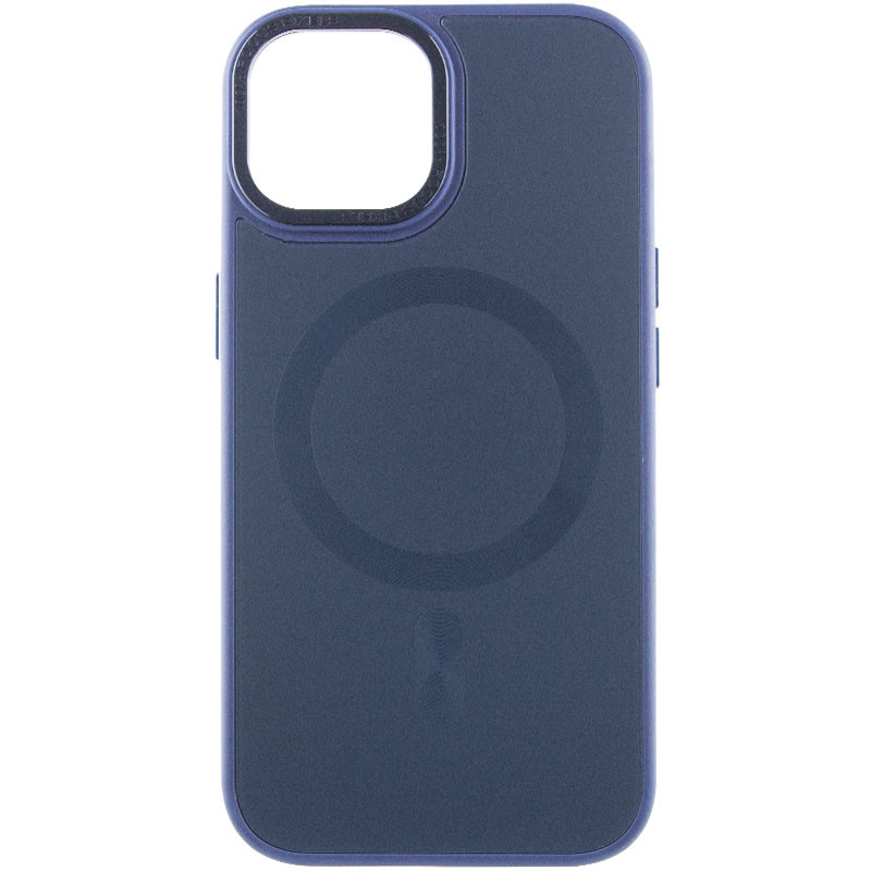 Чохол TPU+Glass Sapphire Midnight Open Camera with Magnetic Safe на Apple iPhone 15 (6.1") (Синій / Deep navy)