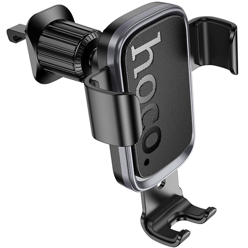 Фото Автодержатель Hoco H80 Vista gravity (air outlet) (Black / Metal gray) на vchehle.ua