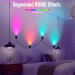 Купити Настенная LED лампа RGB Intelligent wall lamp 6 pcs with Bluetooth European plug with app (Black) на vchehle.ua