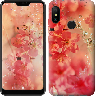 

Чехол Розовые цветы для Xiaomi Redmi 6 Pro 673271