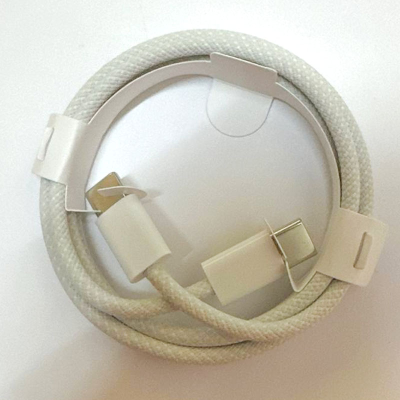 Фото Уценка Дата кабель для Apple iPhone USB-C to USB-C FineWoven (AAA grade) (1m) (box) (Вскрытая упаковка / Білий) на vchehle.ua