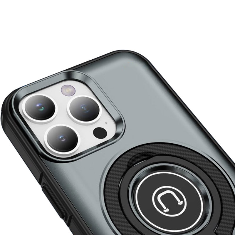 Фото TPU+Textured PC Magnet для Apple iPhone 15 Pro Max (6.7") (Grey) в магазине vchehle.ua