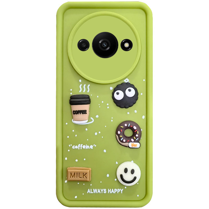 Чехол TPU Toys Case для Xiaomi Redmi A3 (Light Green / Always Happy)