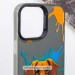 TPU+PC чохол TakiTaki Graffiti magic glow на Samsung Galaxy S22 Ultra (Sausage dog / Black) в магазині vchehle.ua