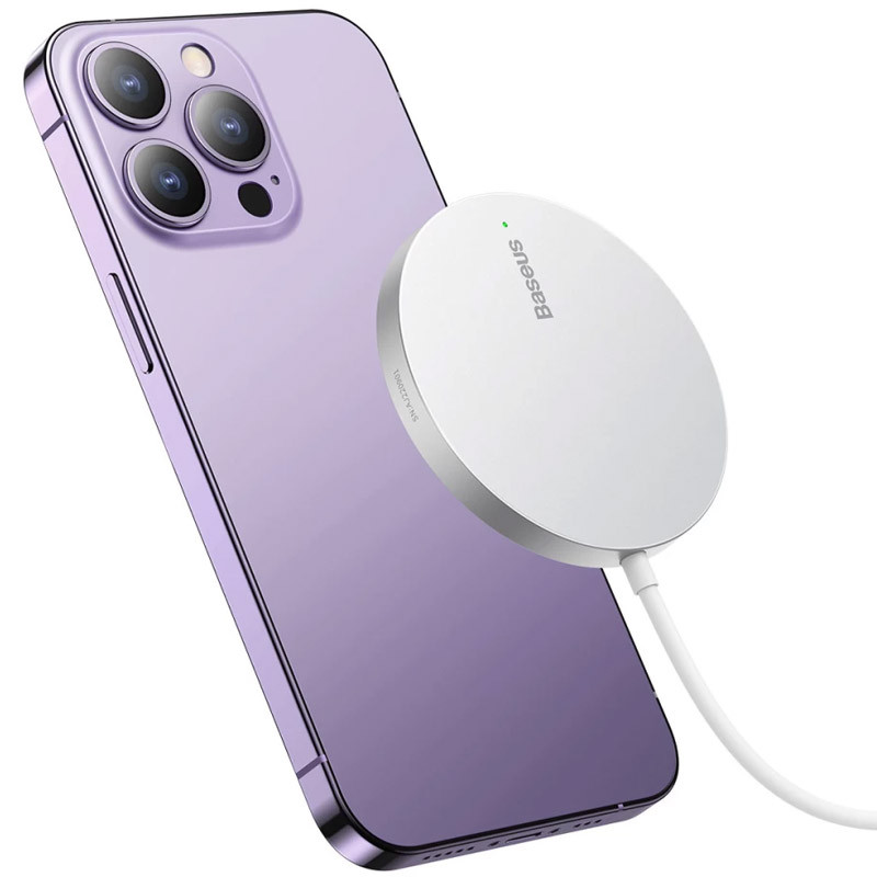Купити БЗП Baseus Simple Mini3 Magnetic Wireless Charger 15W (CCJJ0400) (Silver) на vchehle.ua