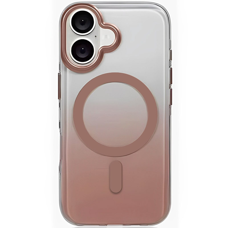 Чехол TPU+PC Phantom with Magnetic Safe для Apple iPhone 16 (6.1") (Golden)