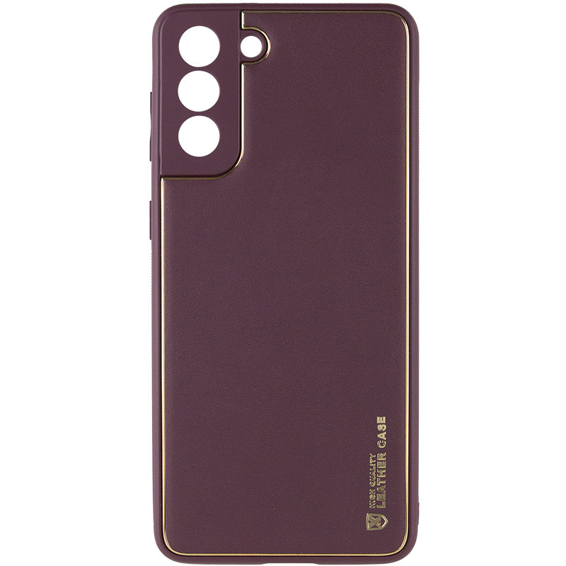 Фото Кожаный чехол Xshield для Samsung Galaxy S21 FE (Бордовый / Plum Red) на vchehle.ua