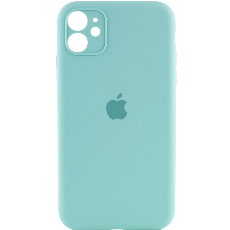 Чехол Silicone Case Full Camera Protective (AA) для Apple iPhone 11 (6.1") (Бирюзовый / Marine Green)