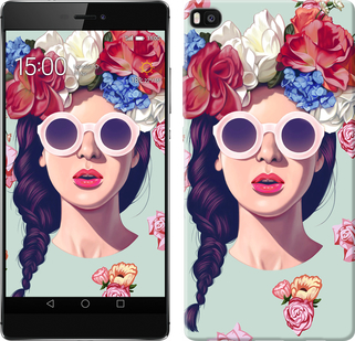 

Чехол Девушка с цветами для Huawei Ascend P8 95794