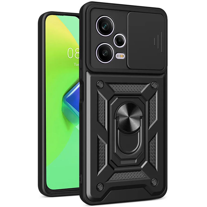 Ударостійкий чохол Camshield Serge Ring на Xiaomi Redmi Note 12 Pro+ 5G (Чорний)