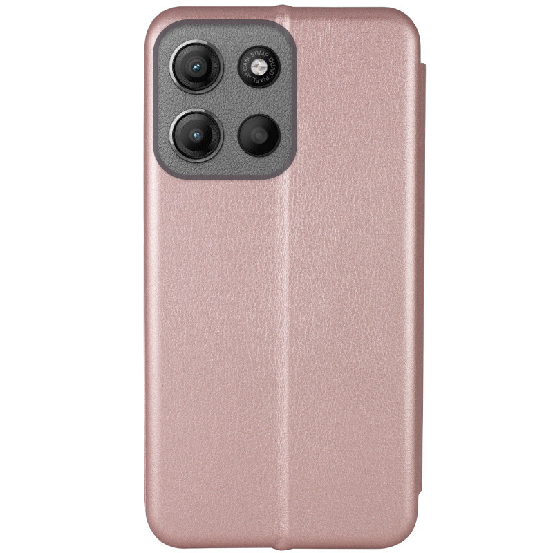 Фото Кожаный чехол-книжка Classy для Motorola Moto G15 4G (Rose Gold) на vchehle.ua