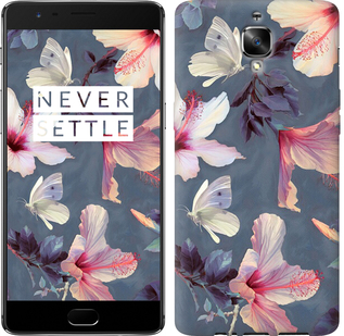 Чехол Нарисованные цветы для OnePlus 3