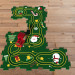 Розвиваюча іграшка-пазл SHT XDL588-19 Merry Christmas (13pcs) (Green) в магазині vchehle.ua