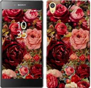 Чехол Цветущие розы для Sony Xperia Z5 E6633