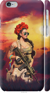Чехол Украинка с оружием для iPhone 6
