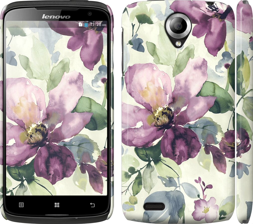 

Чехол Цветы акварелью для Lenovo S820 296516