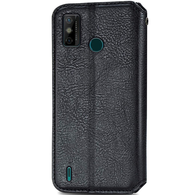 Купить Кожаный чехол-книжка GETMAN Cubic (PU) для TECNO Spark 6 Go (Черный) на vchehle.ua
