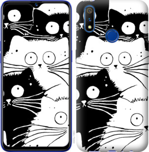 Чехол Коты v2 для Realme 3 Pro