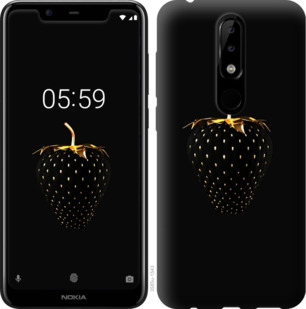 

Чехол Черная клубника для Nokia 5.1 Plus 877970