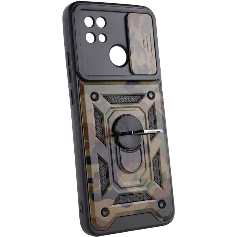 Фото Ударостійкий чохол Camshield Serge Ring Camo на Xiaomi Redmi 9C / 10A (Коричневий / Army Brown) в маназині vchehle.ua