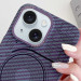 Чехол M-Tech Carbon soft touch with Magnetic Safe для Apple iPhone 15 (6.1") (Purple) в магазине vchehle.ua