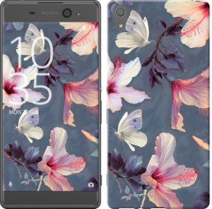 Чехол Нарисованные цветы для Sony Xperia XA Dual