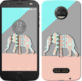 

Чехол Узорчатый слон для Motorola Moto Z3 Play 672408