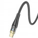 Купить Дата кабель Hoco U121 Gold standart Transparent Discovery Edition USB to Type-C (1.2m) (Black) на vchehle.ua