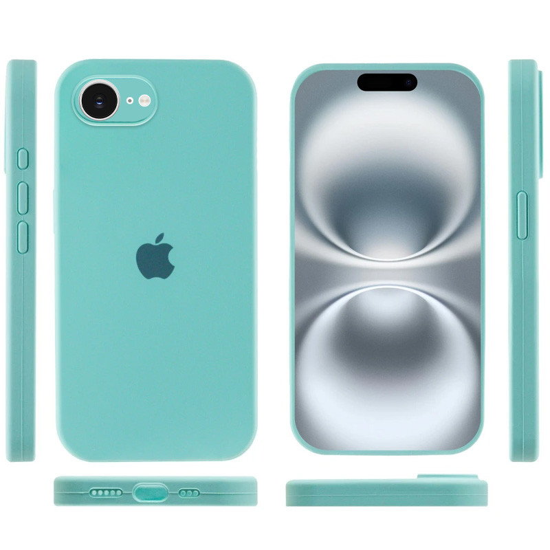 Фото Чохол Silicone Case Full Camera Protective (AA) на Apple iPhone 16e (6.1") (Бірюзовий / Marine Green) в маназині vchehle.ua
