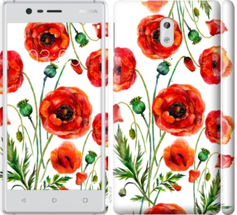 

Чехол Нарисованные маки для Nokia 3 744292
