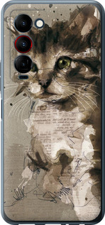 

Чехол Котёнок из пятен и линий для Tecno Camon 18 Premier 1608796