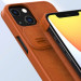 Фото Кожаный чехол (книжка) Nillkin Qin Pro Camshield для Apple iPhone 14 Pro (6.1") (Коричневый) в магазине vchehle.ua