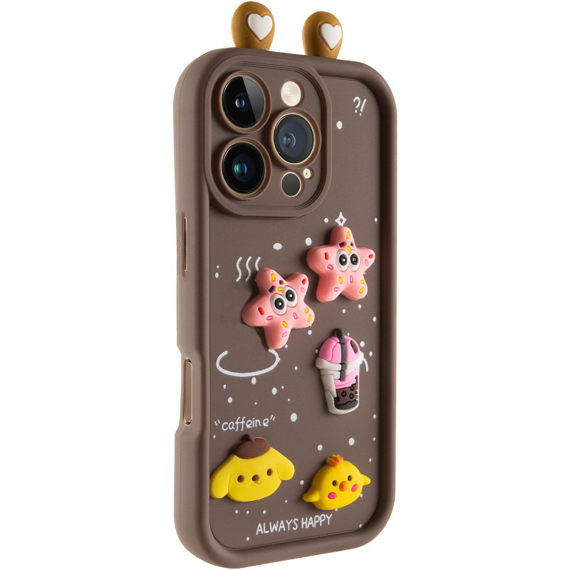 Чехол TPU Toys Case with Ears для Apple iPhone 16 Pro Max (6.9") (Brown)