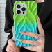 Фото TPU чехол Leaf для Apple iPhone 15 Pro (6.1") (Green / Aqua) на vchehle.ua