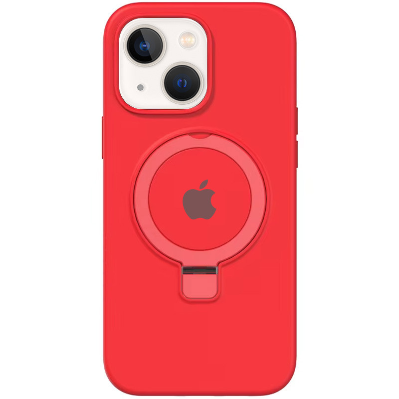 Чехол Silicone Case Full Protective with Ring для Apple iPhone 15 (6.1") (Red)
