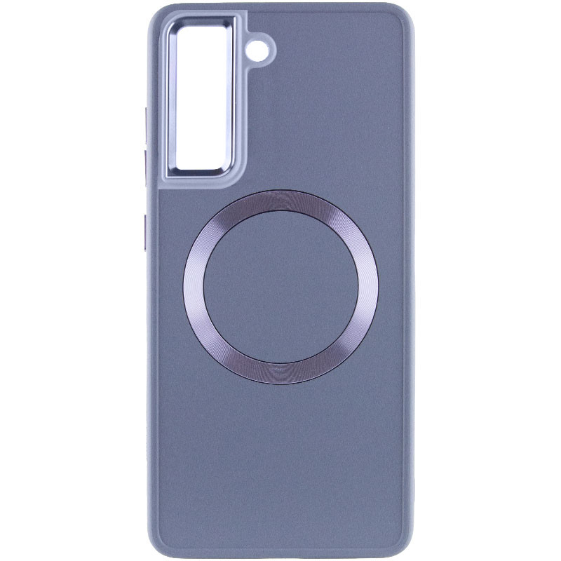 Фото TPU чехол Bonbon Metal Style with Magnetic safe для Samsung Galaxy S22 (Серый / Lavender) на vchehle.ua