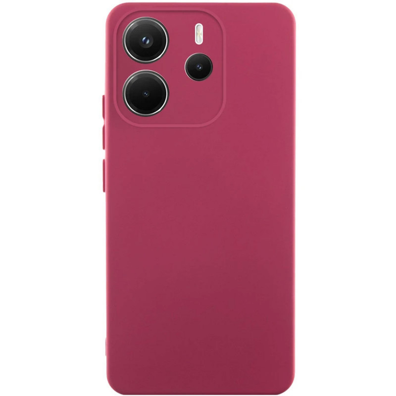 Чехол Silicone Cover Lakshmi Full Camera (AA) для Xiaomi Redmi Note 14 4G (Int. version) (Бордовый / Marsala)