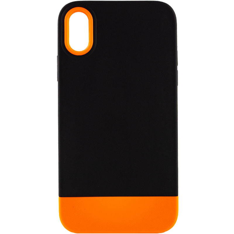 Чехол TPU+PC Bichromatic для Apple iPhone X / XS (5.8") (Black / Orange)