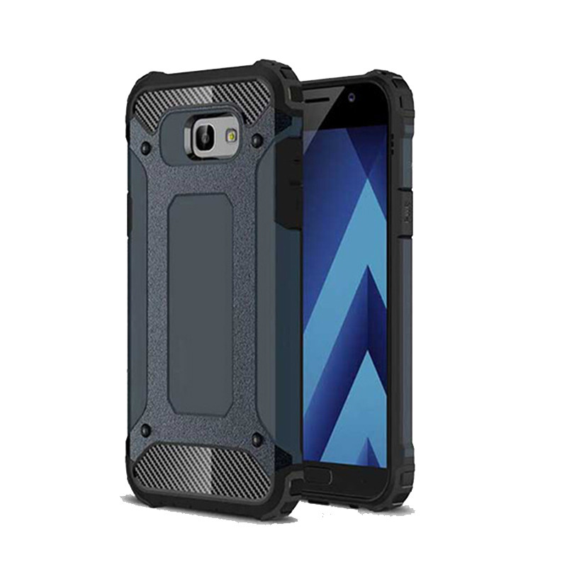 Бронированный противоударный TPU+PC чехол Immortal для Samsung A520 Galaxy A5 (2017) (Серый / Metal slate)